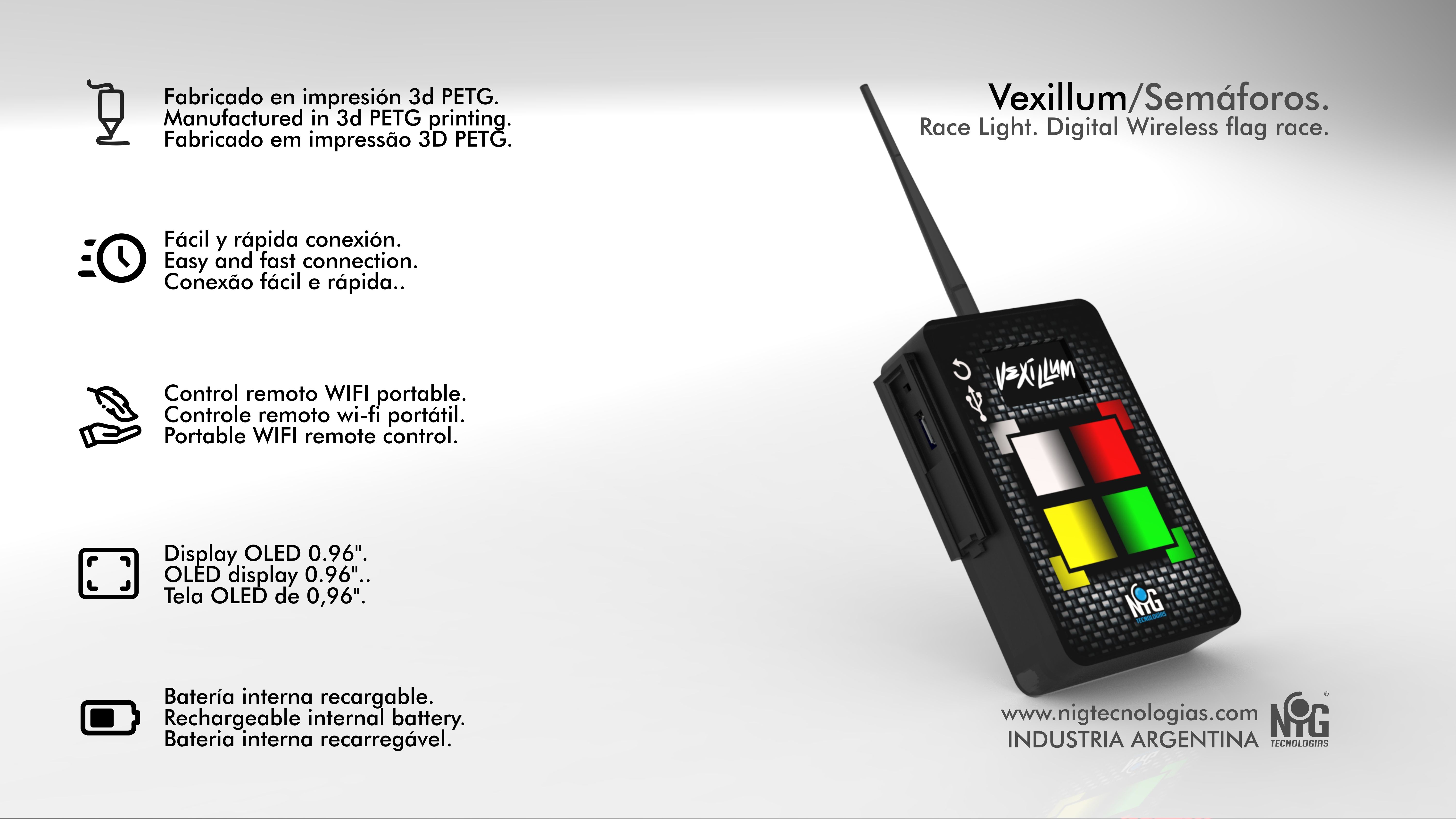 Control remoto Wi-Fi VEXILLUM con display OLED